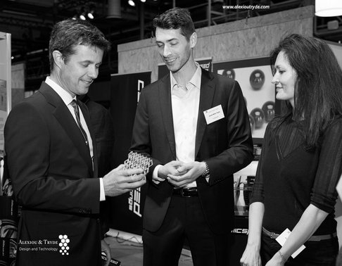 Alexandra Alexiou and Jacob Willer Tryde with H.R.H Crown Prins Frederik of Denmark at Danish Energi Summit 2015